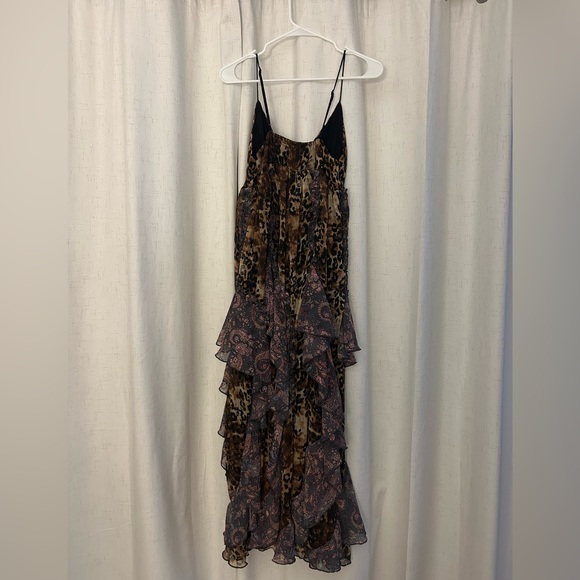 NWT By Anthropologie Ruffled Chiffon Maxi Dress - Picture 8 of 9